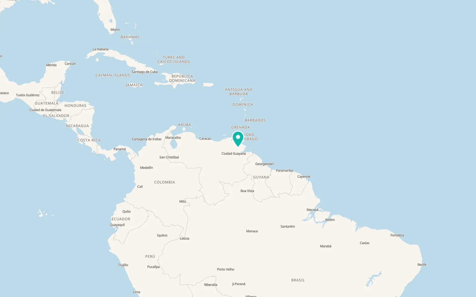 Map of Tucupita