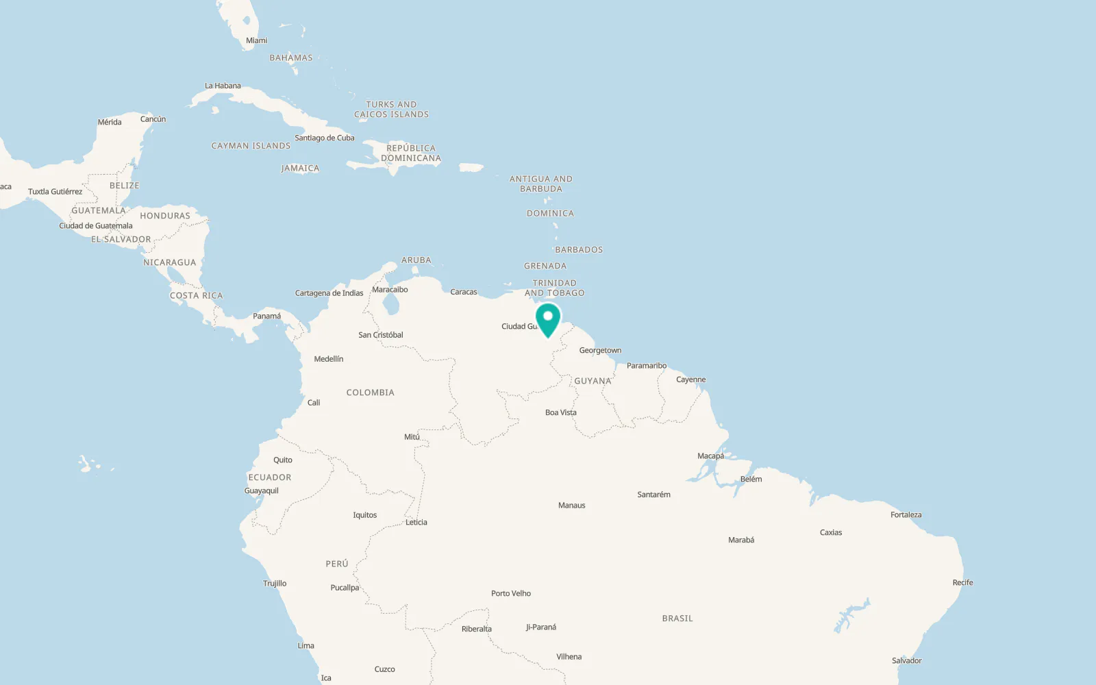 Map of Tumeremo