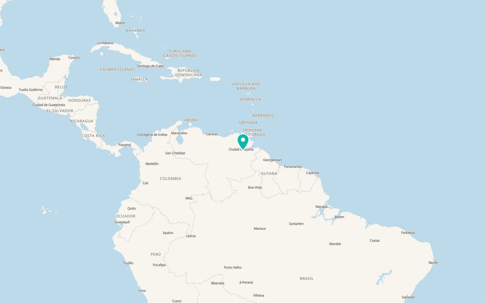 Map of Upata