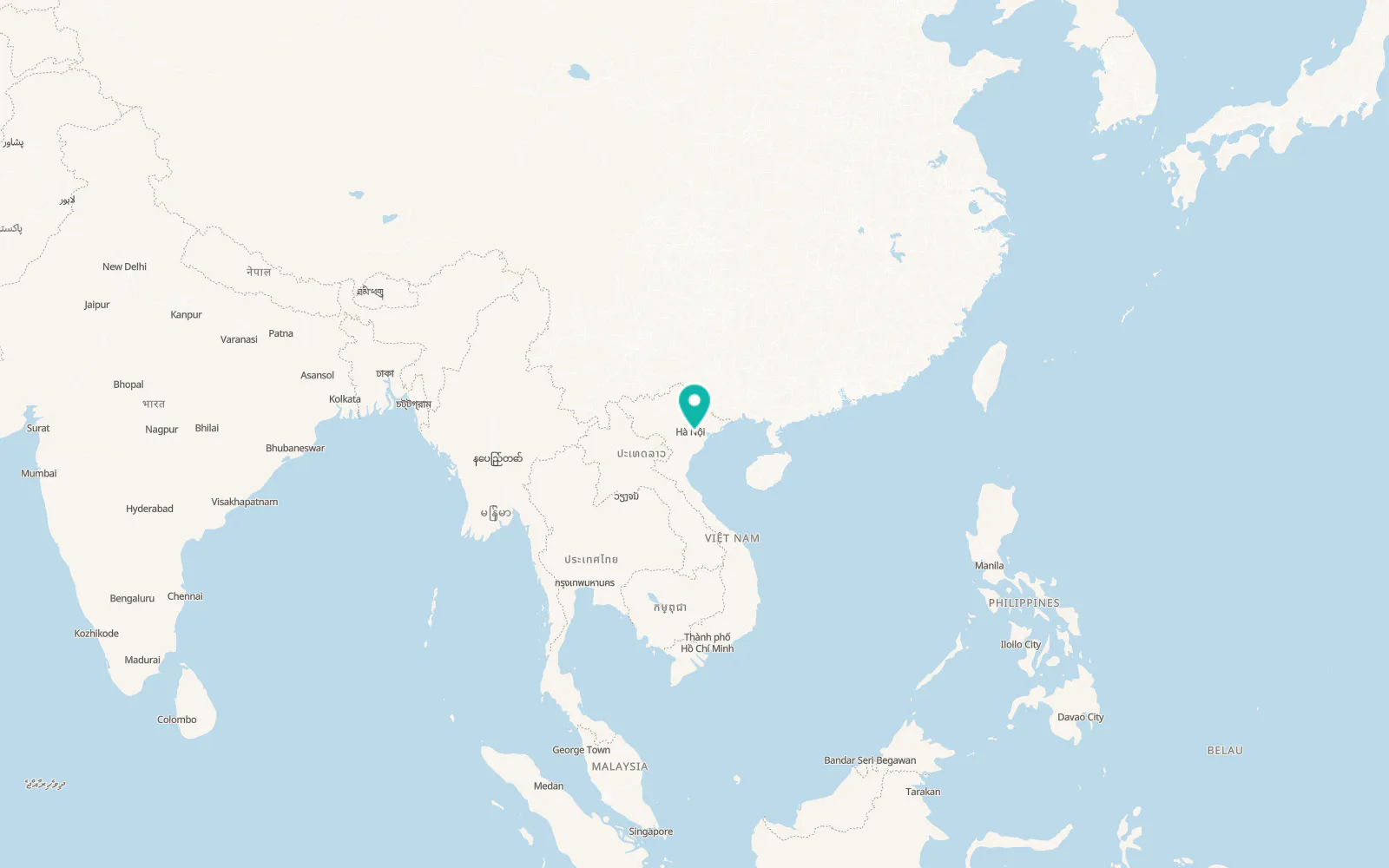 Map of Bẩn Yên Nhân