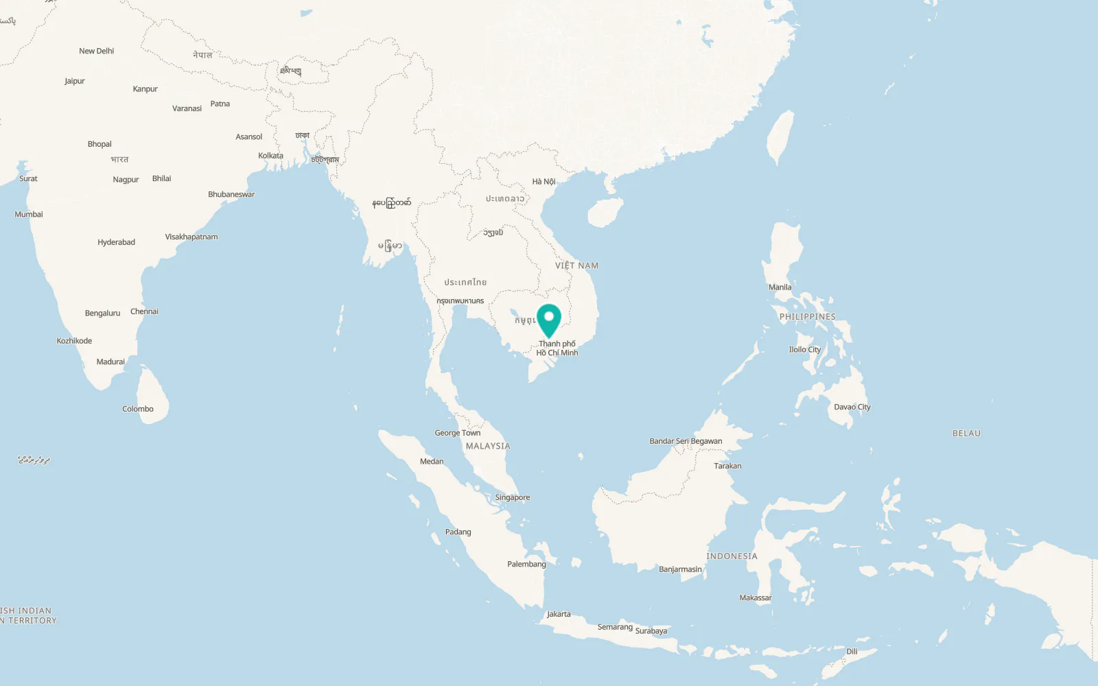 Map of Bến Cầu