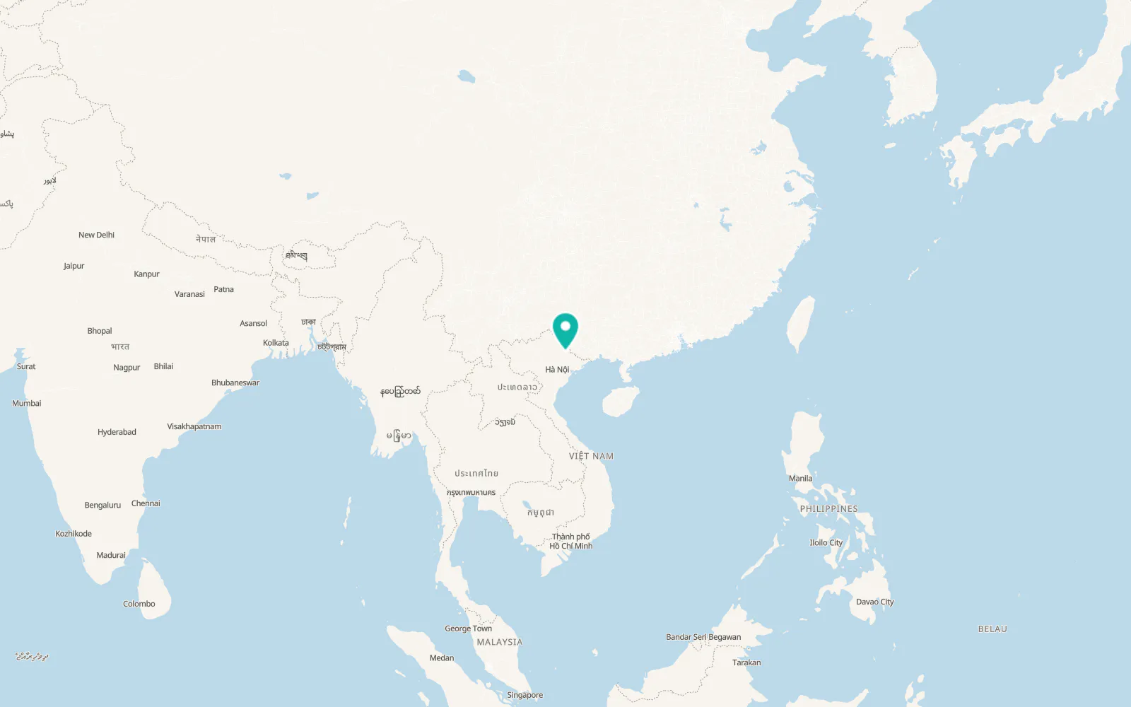Map of Bình Gia