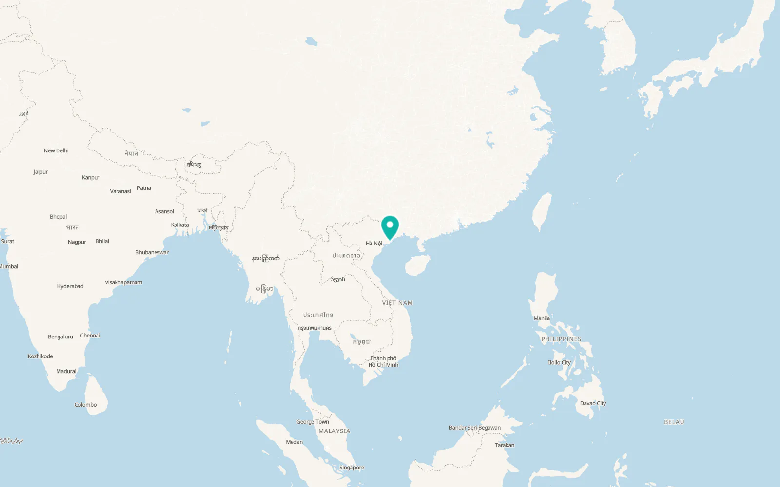 Map of Cẩm Phả Mines