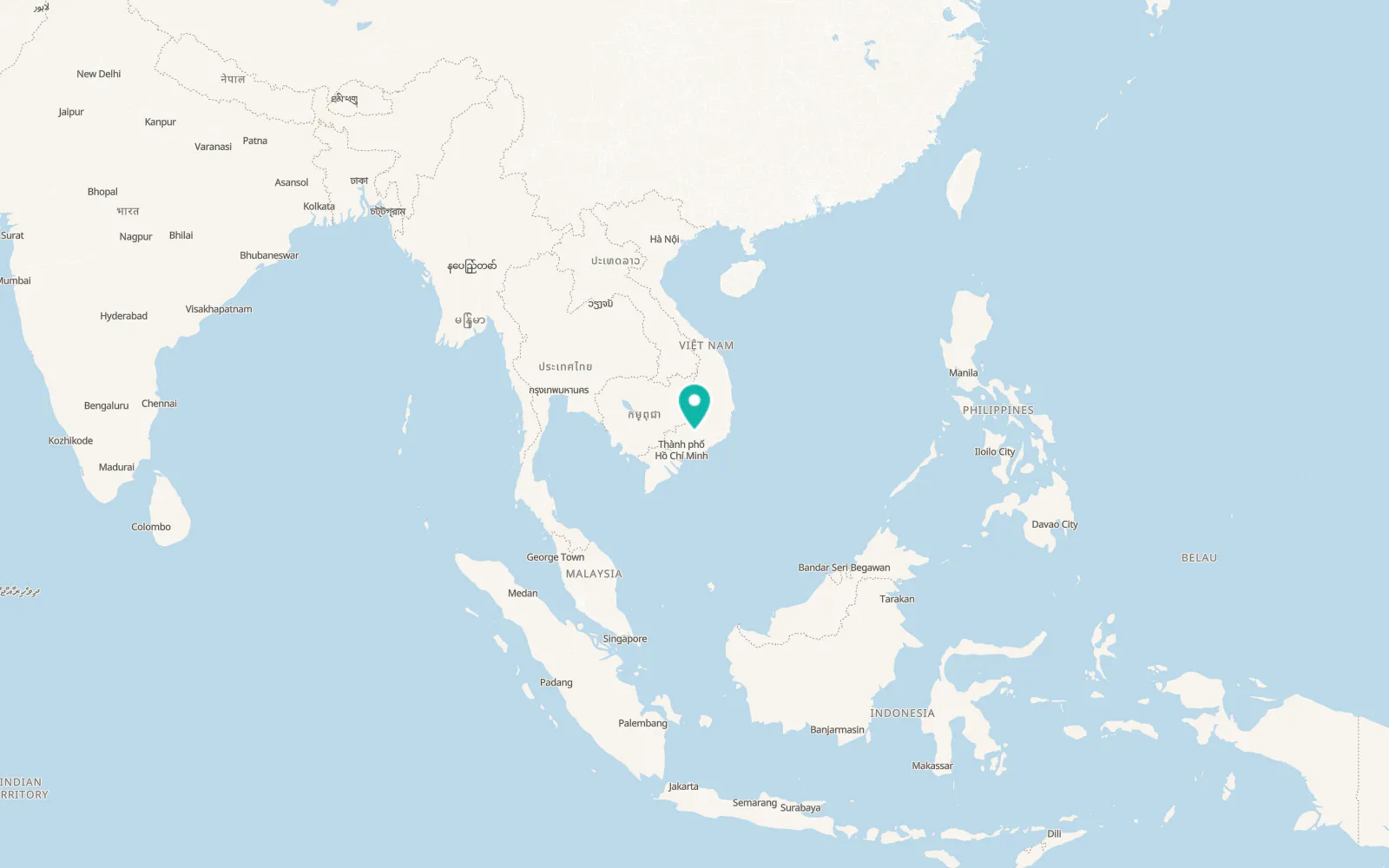 Map of Đồng Nai