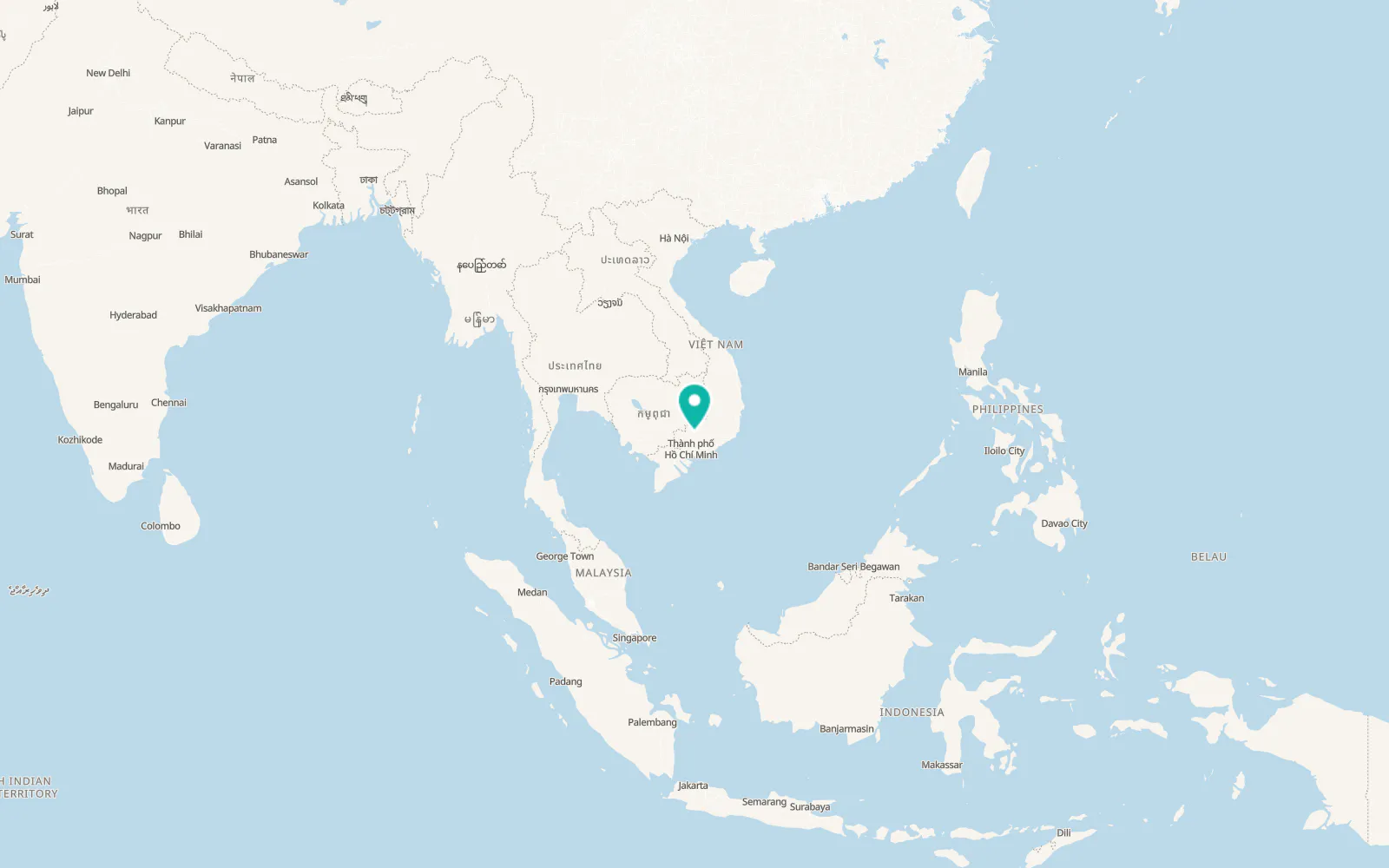 Map of Đồng Xoài
