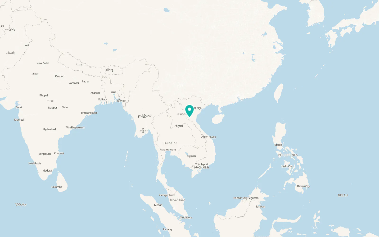 Map of Hòa Bình