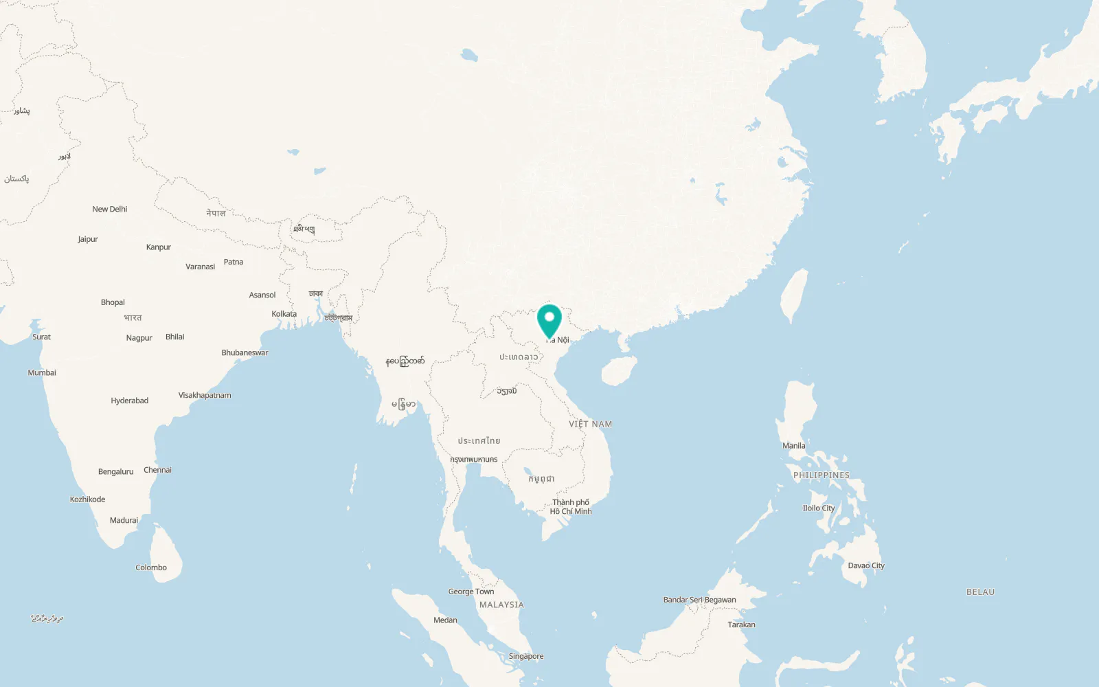 Map of Hòa Bình