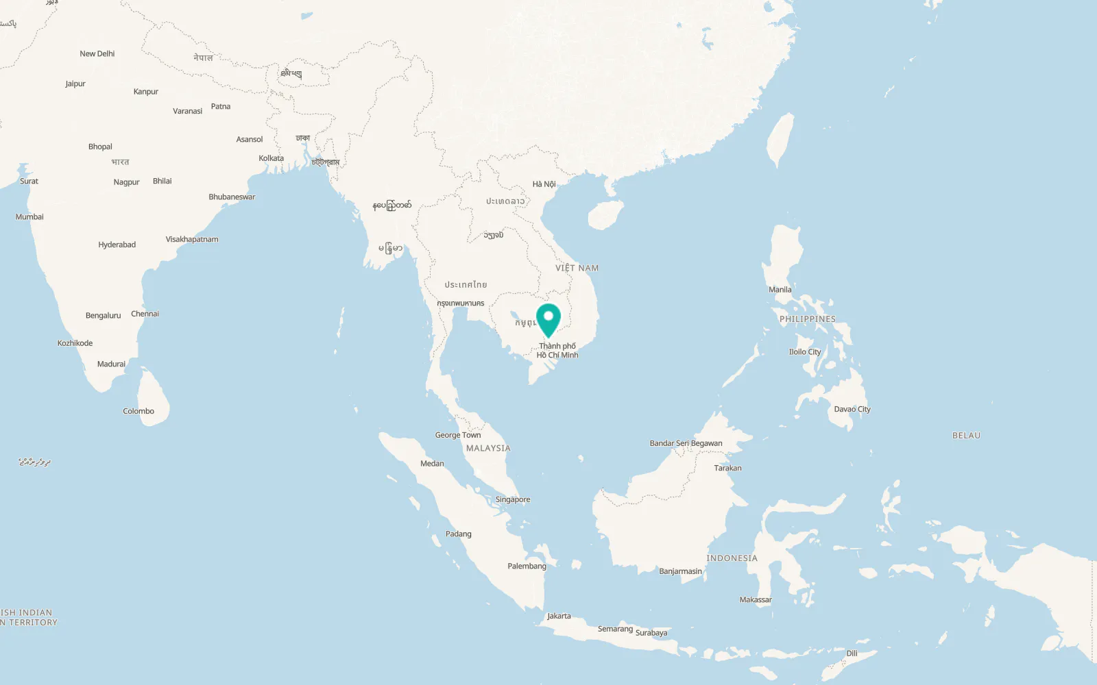 Map of Hòa Thành