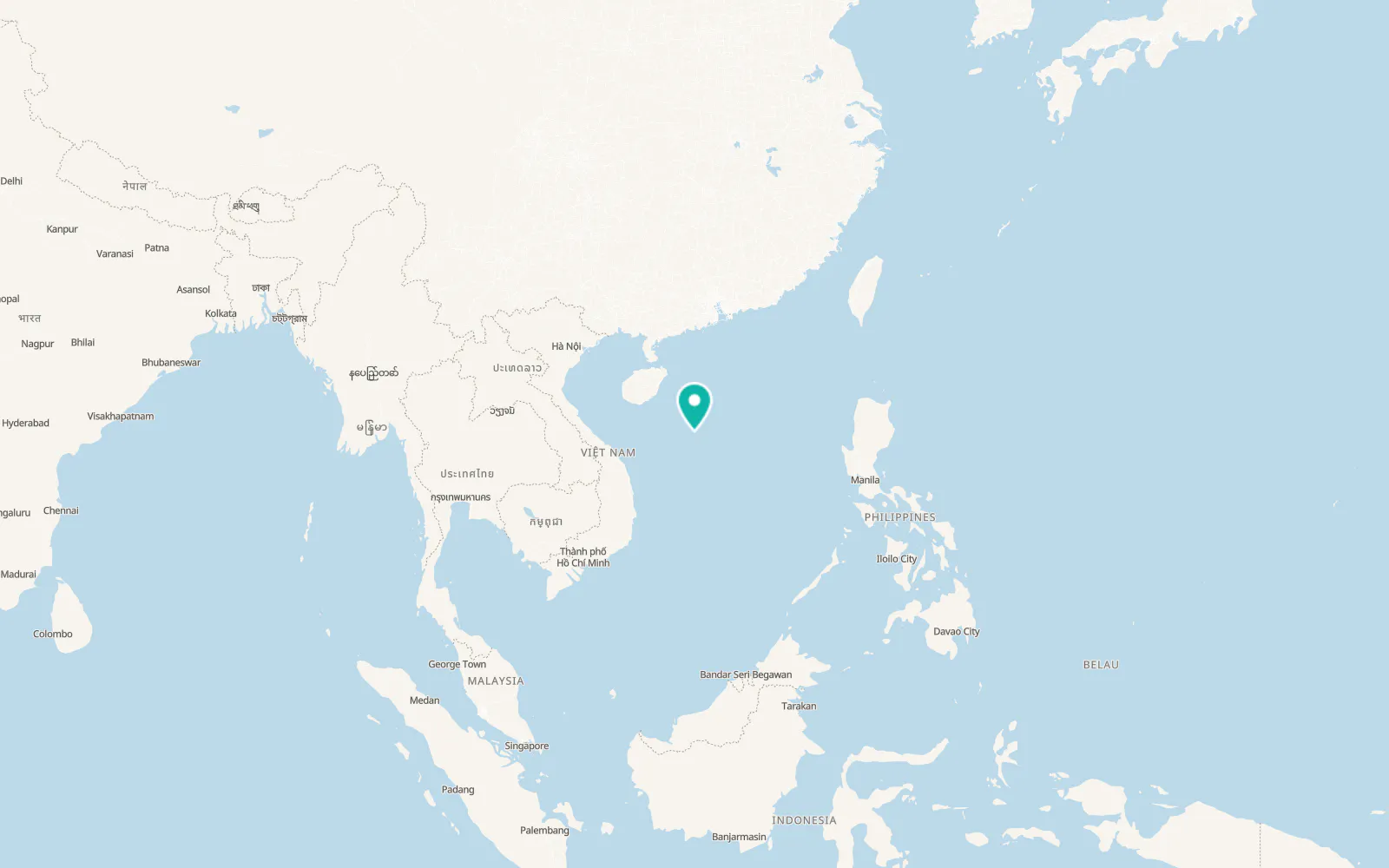 Map of Hoàng Sa