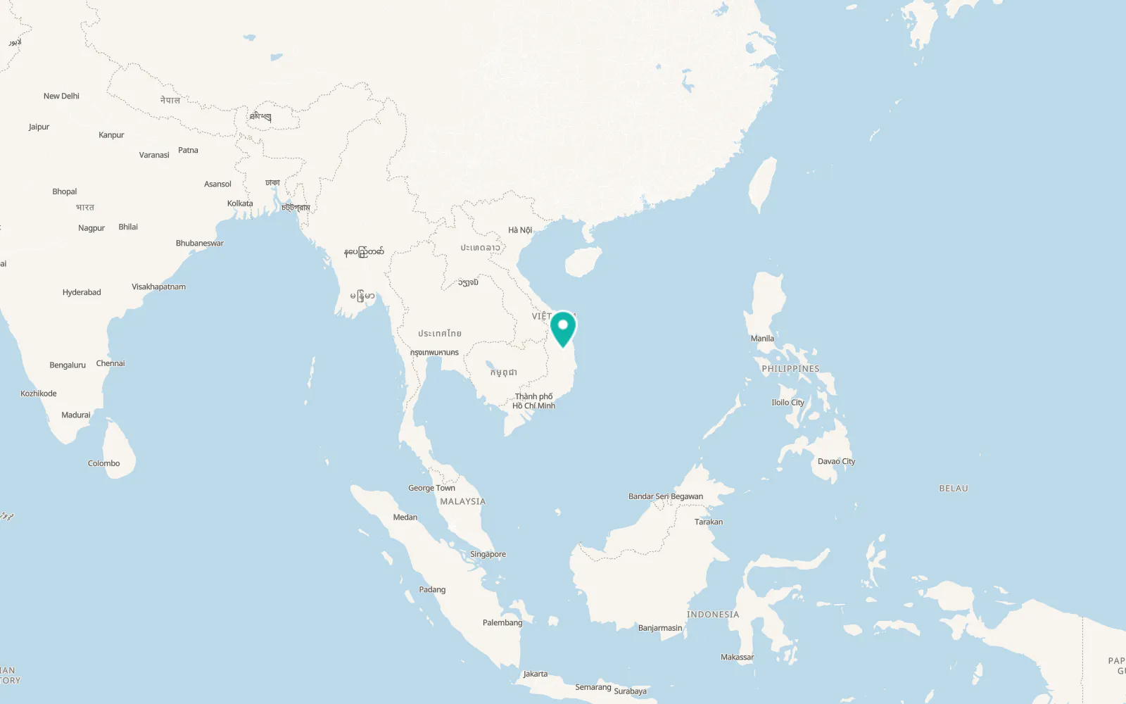 Map of Kông Chro