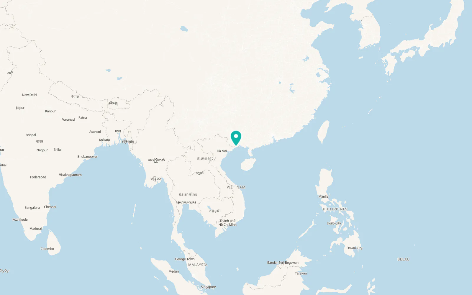 Map of Móng Cái
