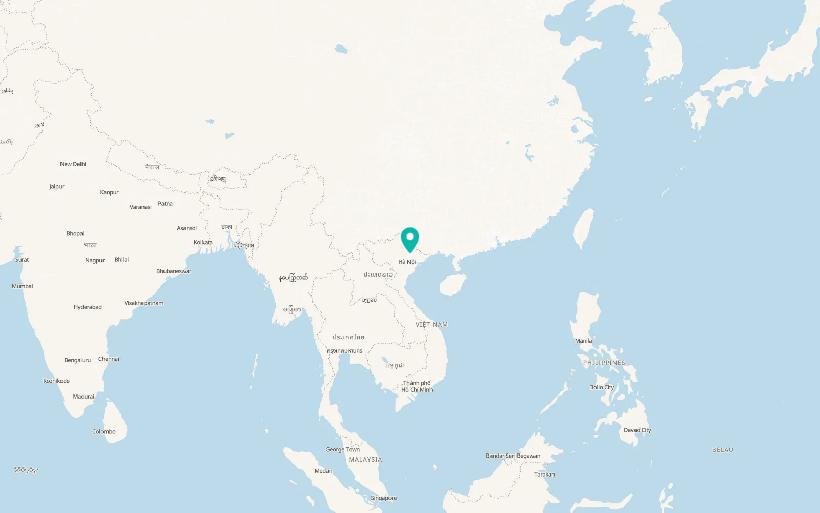 Map of Nhã Nam