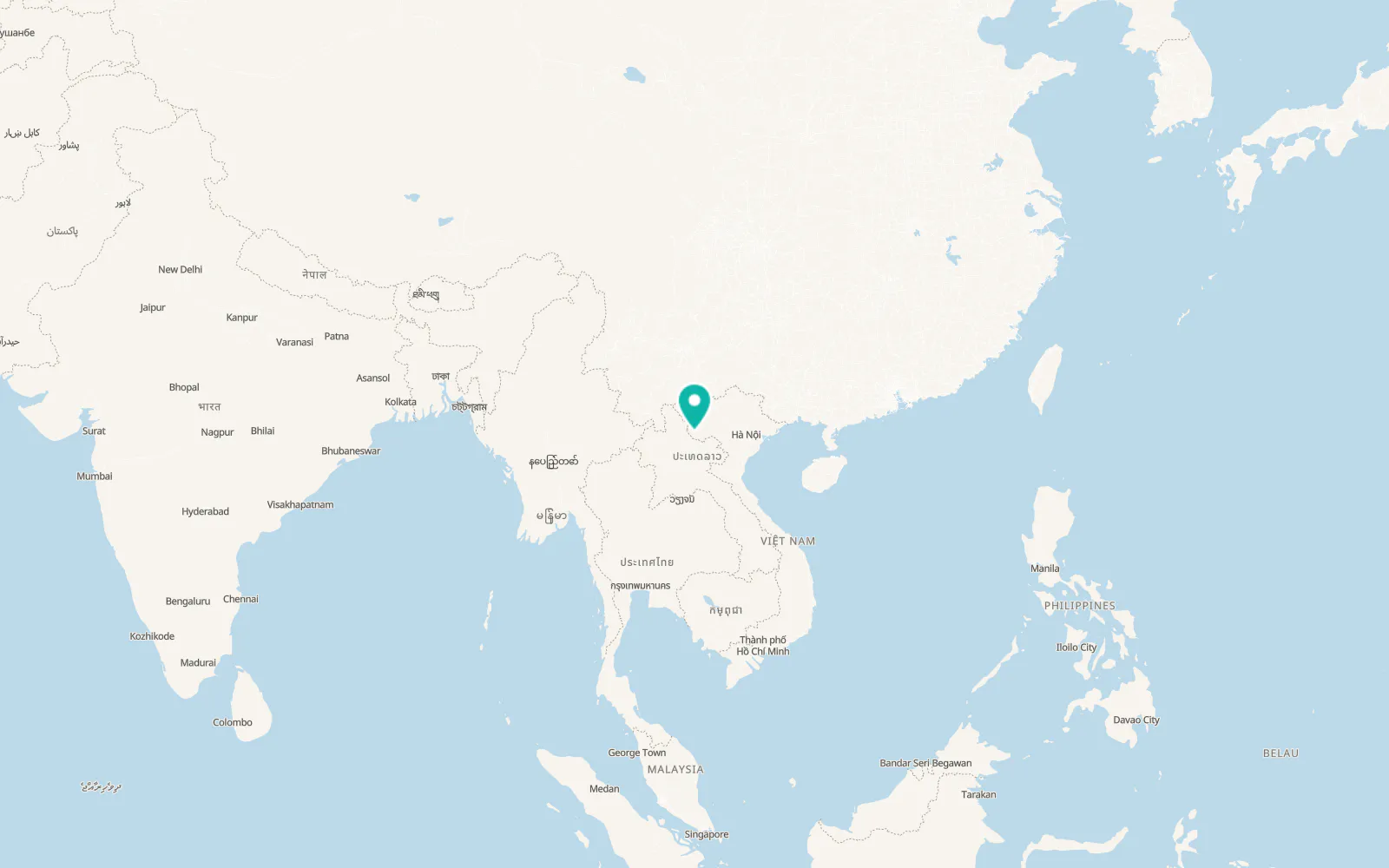 Map of Pú Hồng