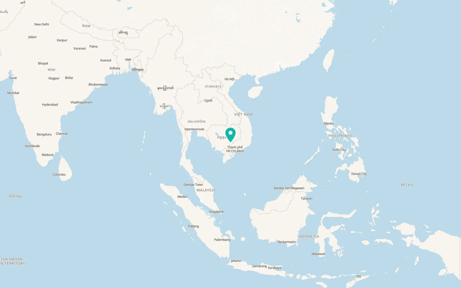 Map of Tân Biên