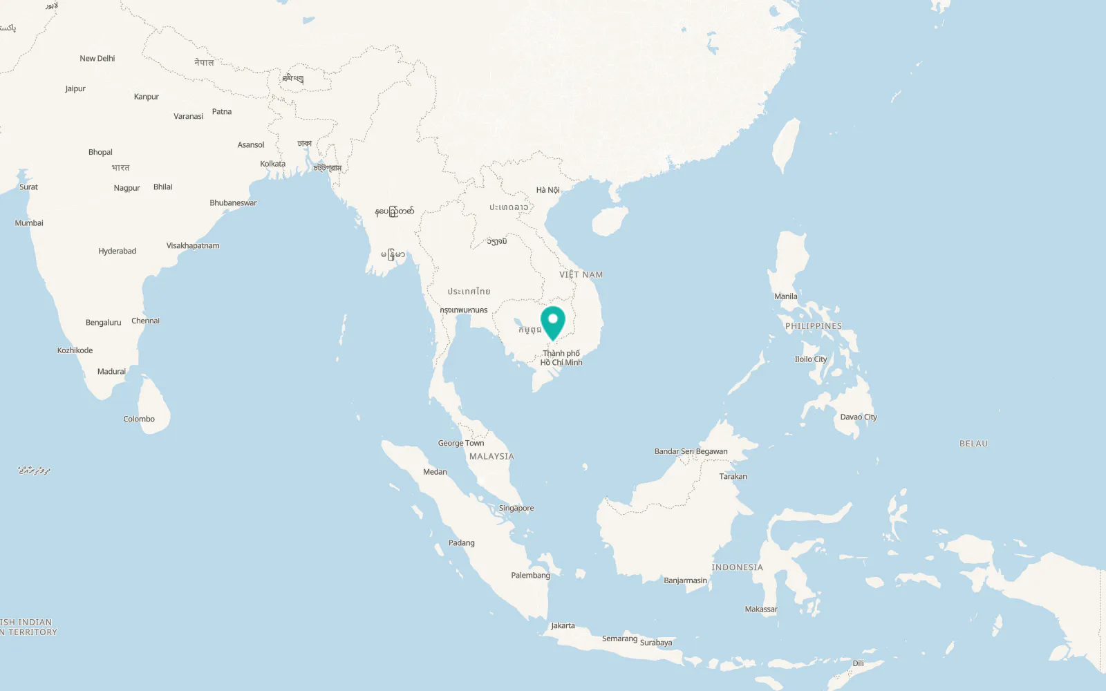 Map of Tân Châu