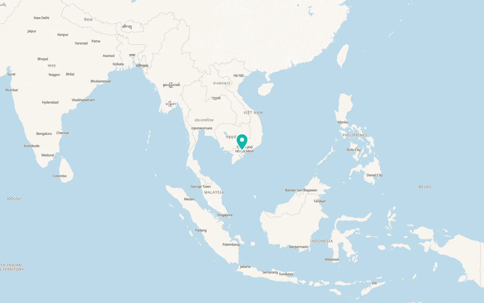 Map of Tân Hiệp