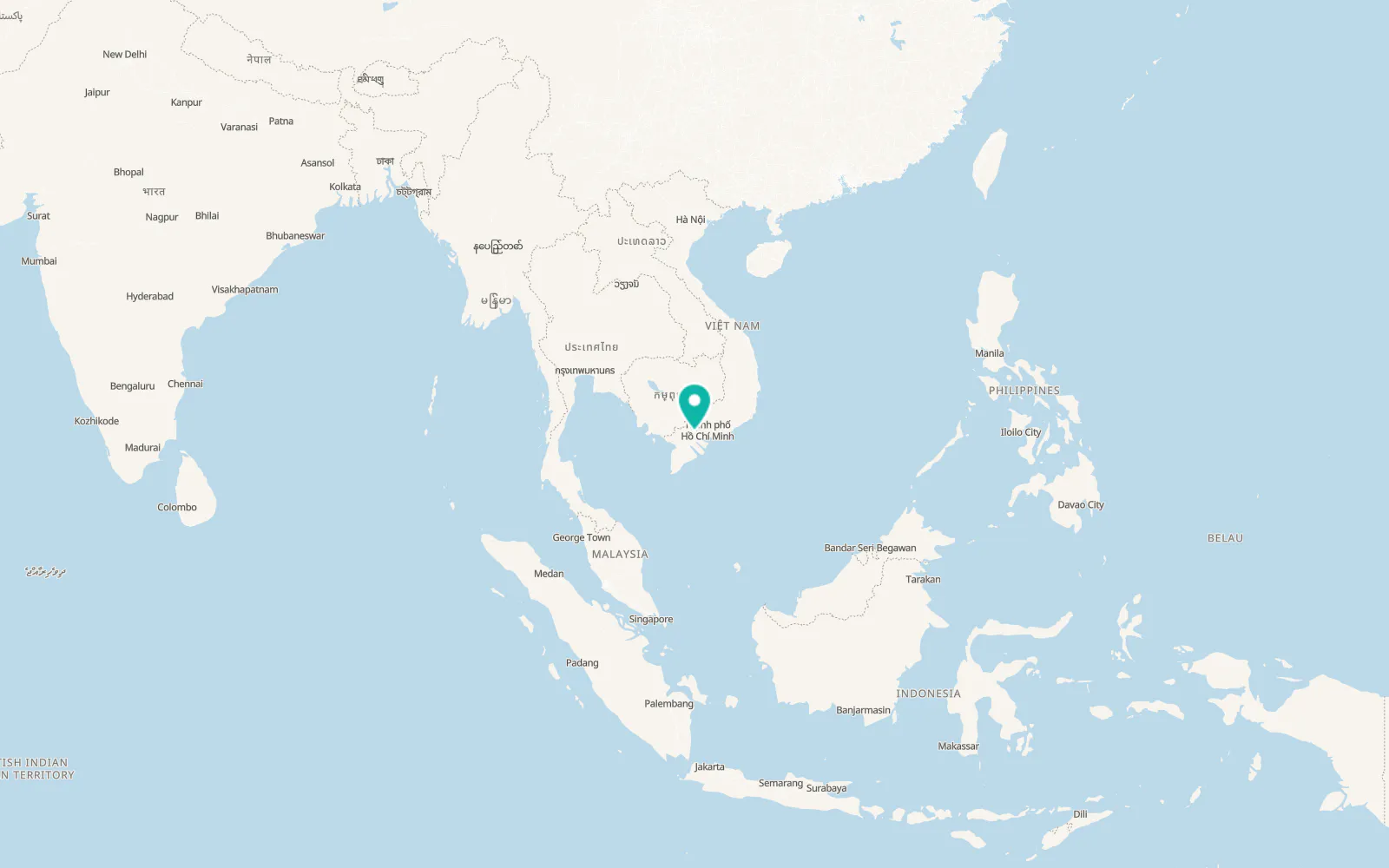 Map of Tân Thạnh