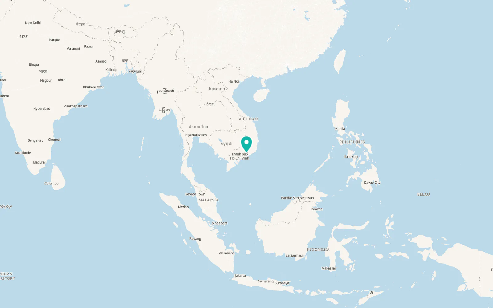Map of Tánh Linh