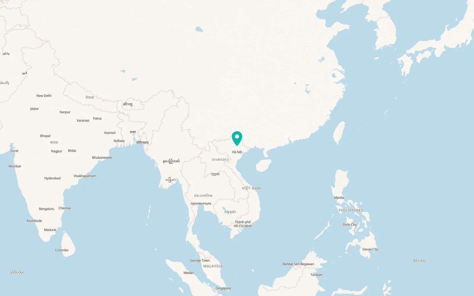 Map of Thái Nguyên