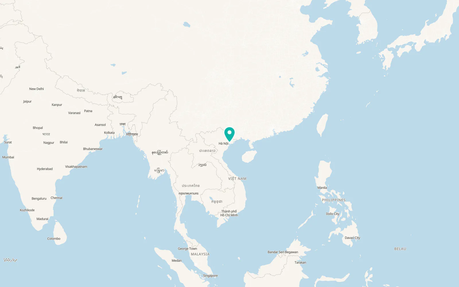 Map of Thành Phố Uông Bí
