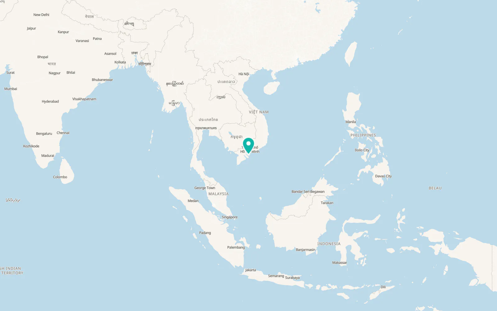 Map of Thạnh Phú