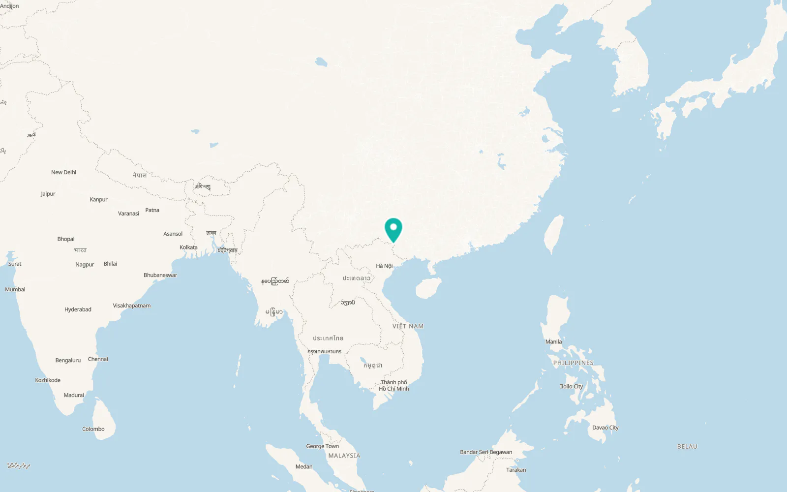 Map of Thị Trấn Thanh Nhật