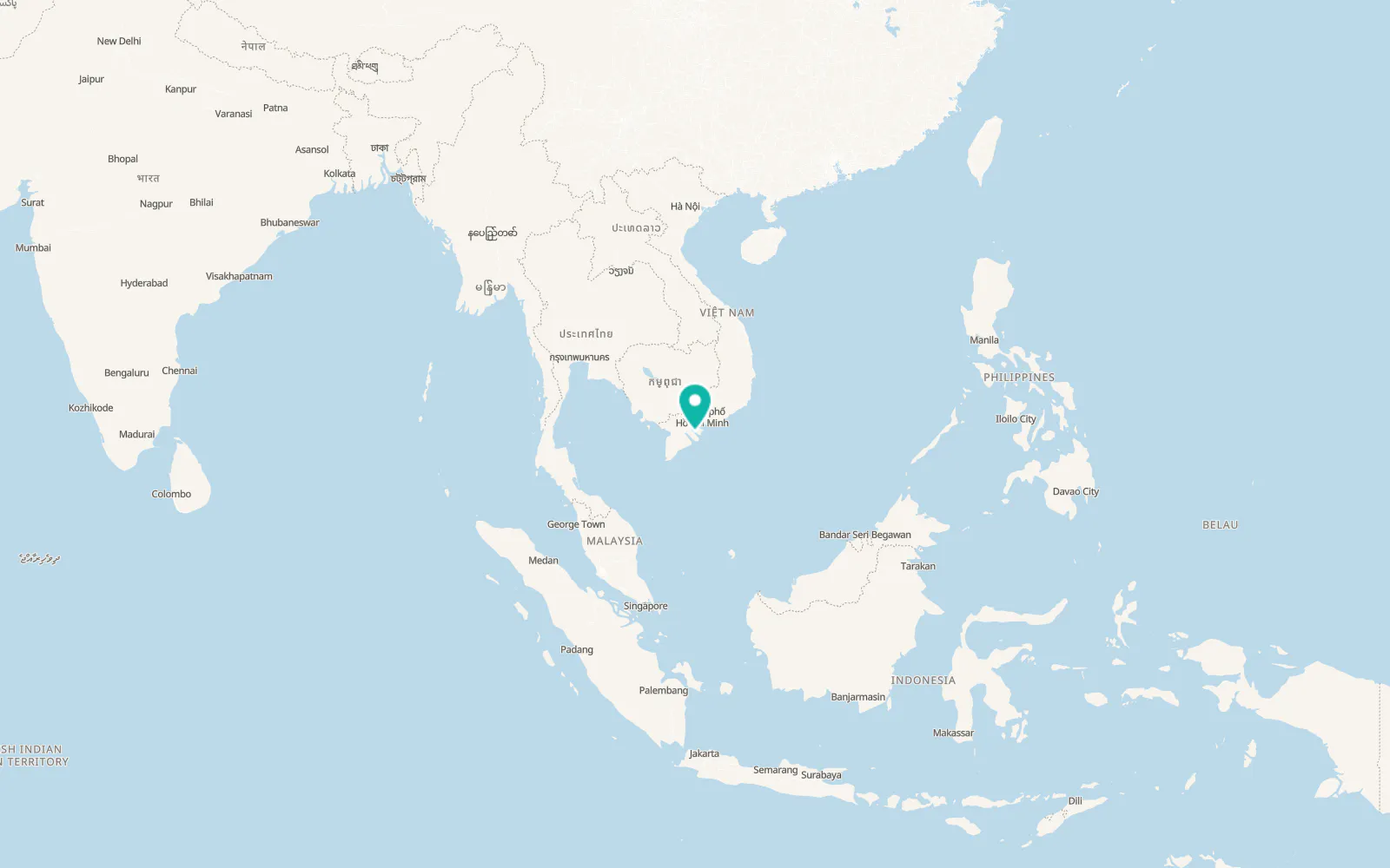 Map of Trà Vinh