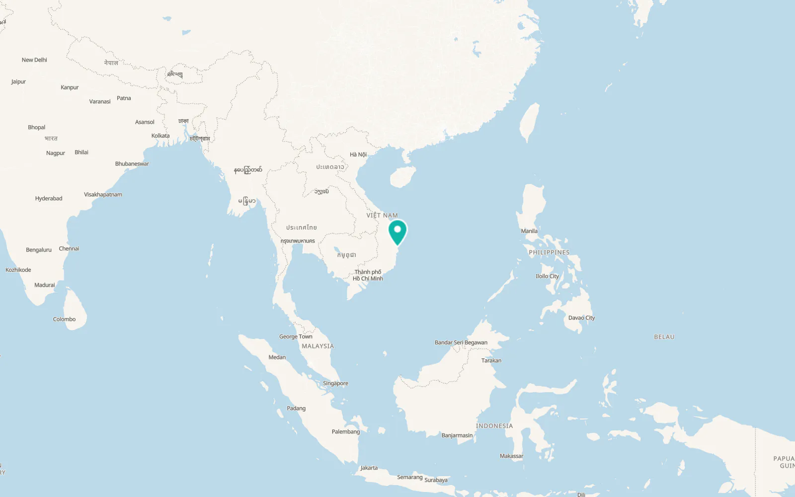 Map of Tuy Hòa