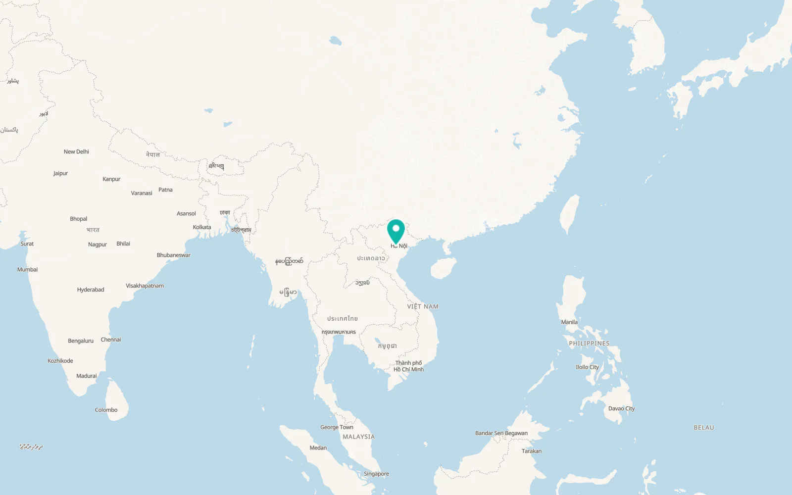 Map of Xuân Mai