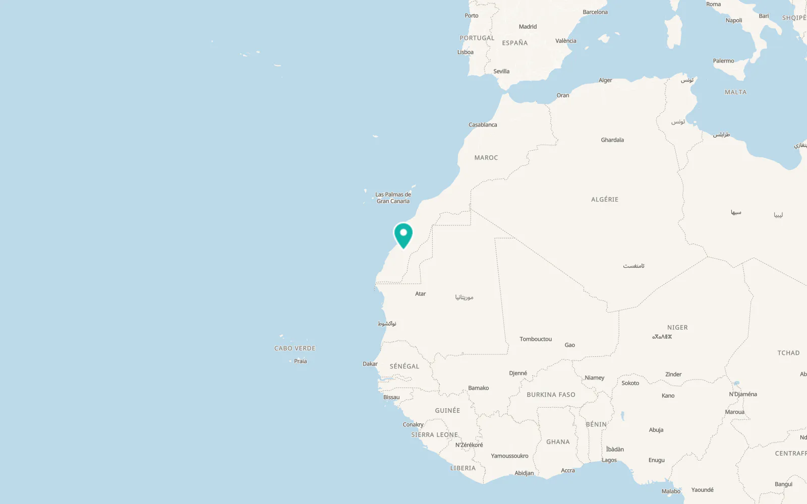 Map of Bir Anzarane