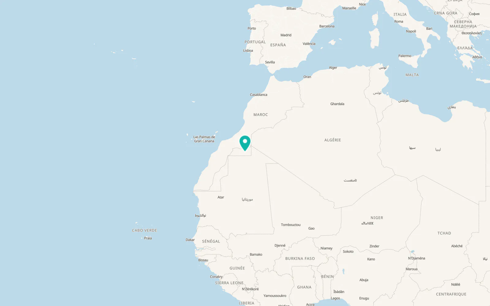Map of Bir Lehlou