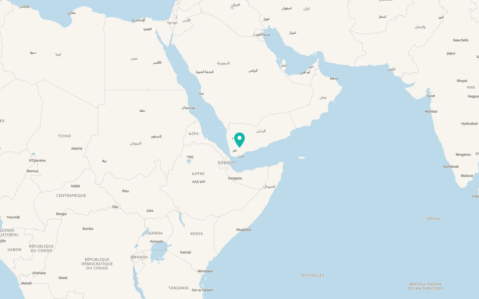 Map of Aḑ Ḑāli‘