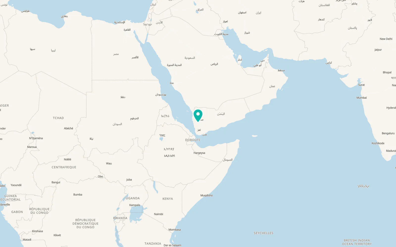 Map of Aḑ Ḑil‘
