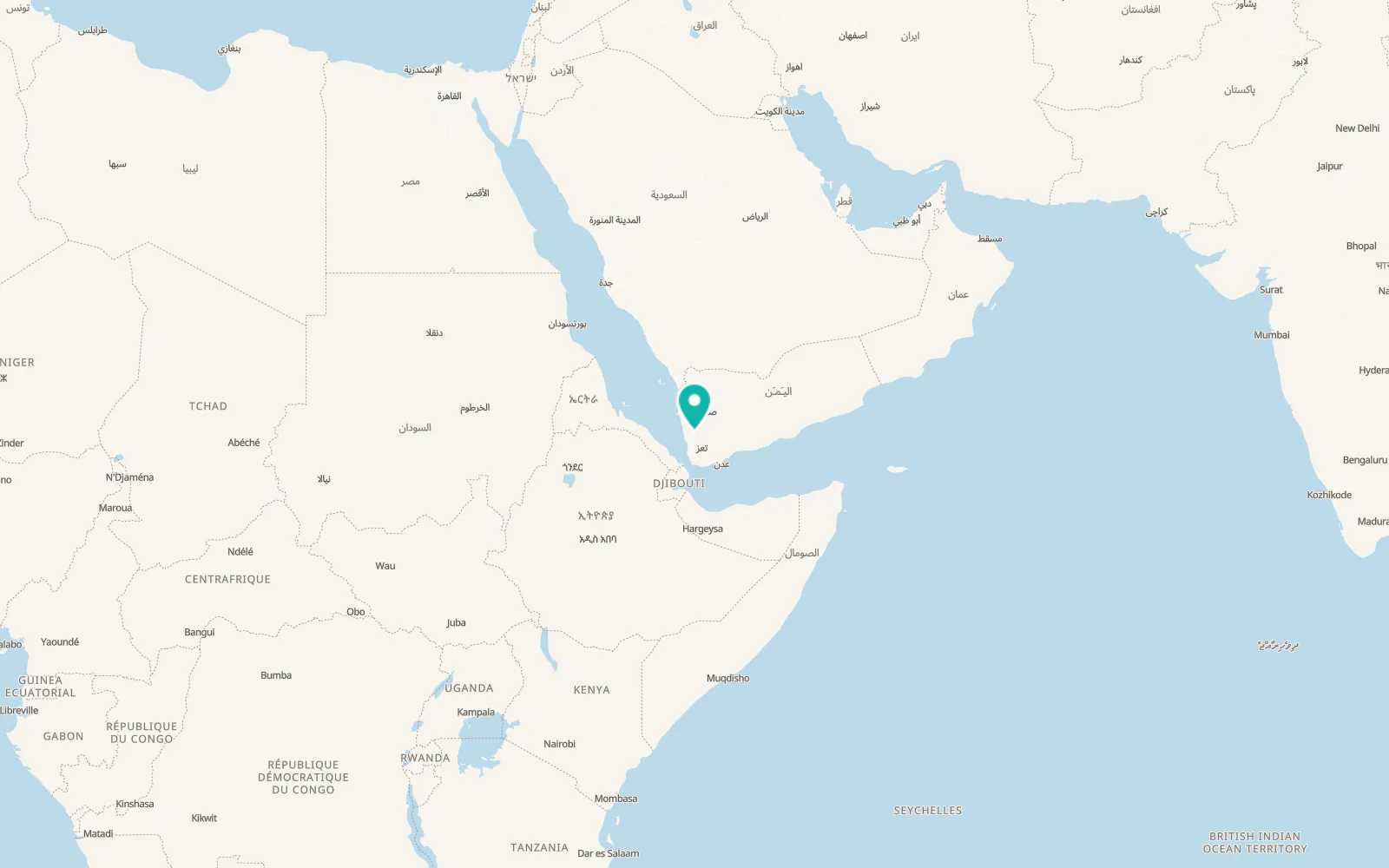 Map of Al Aḩad
