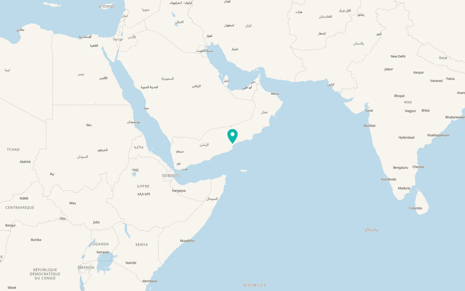 Map of Al Ghayz̧ah