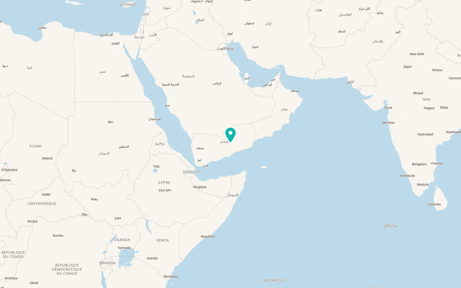 Map of Al Ḩamdī