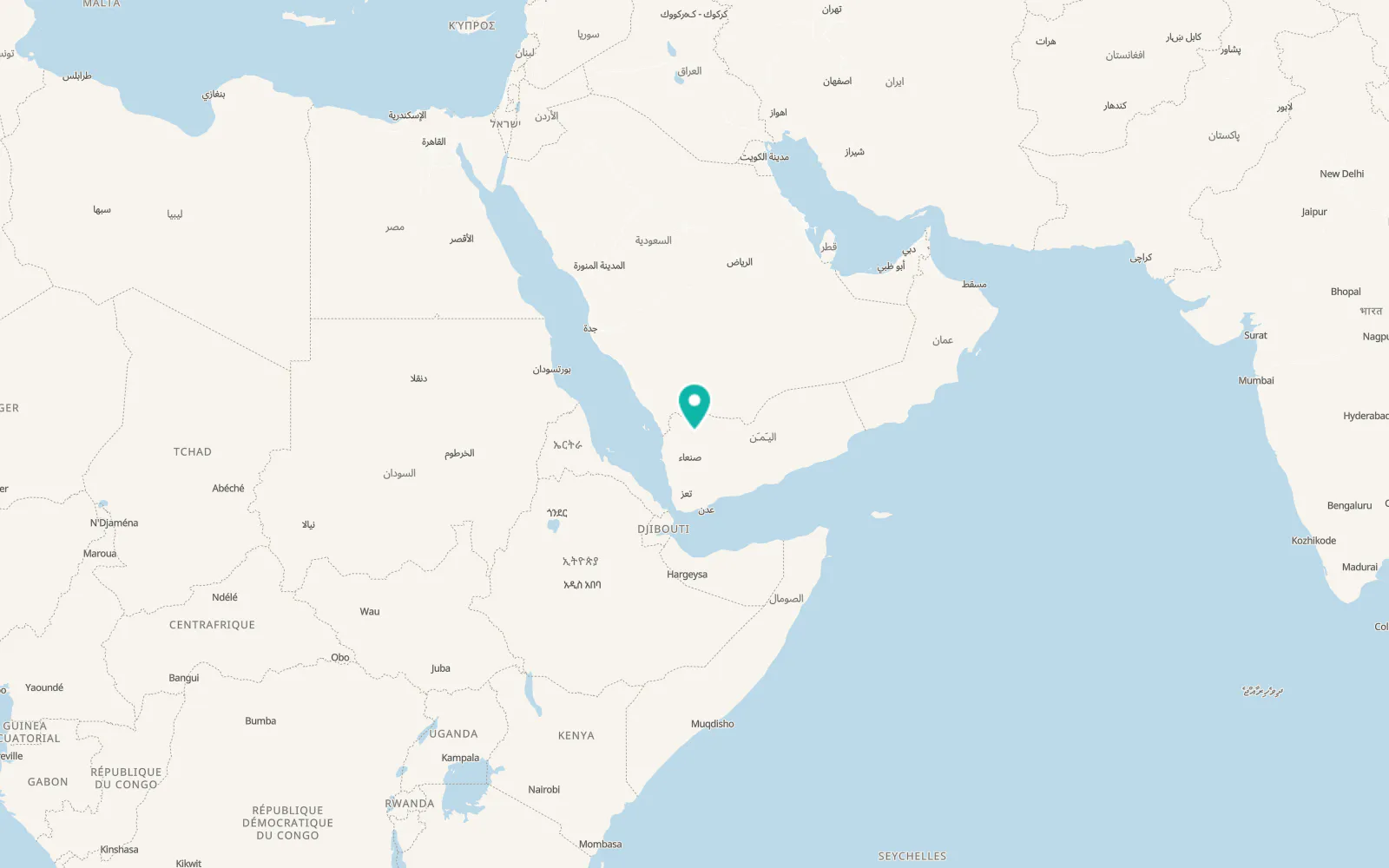 Map of Al Ḩumaydāt