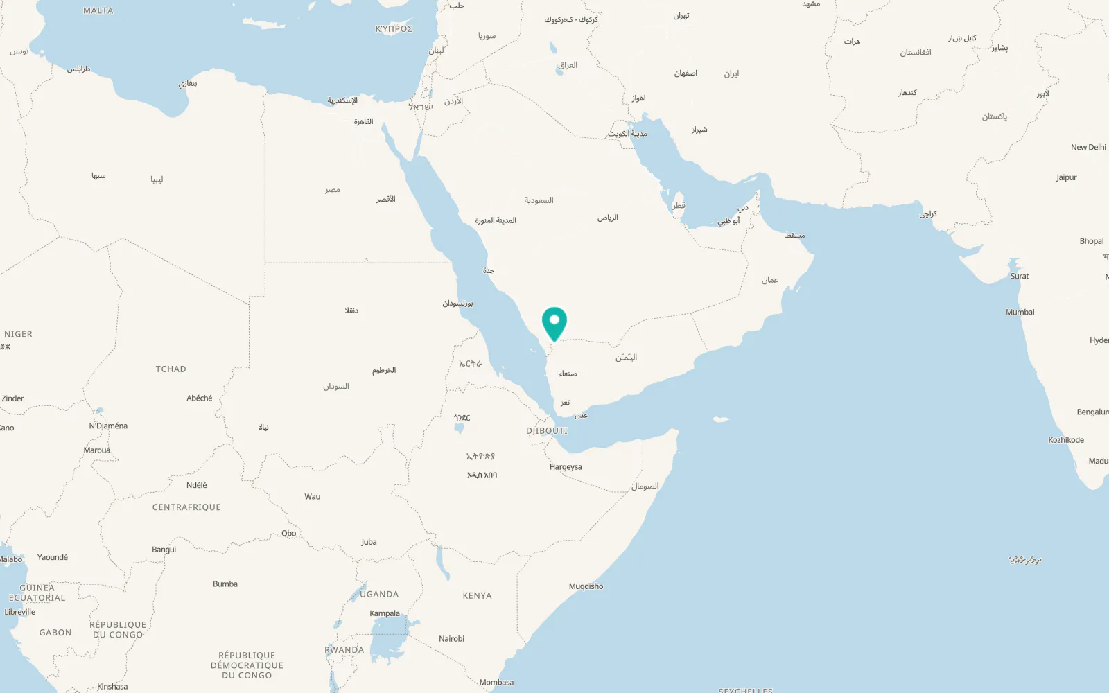 Map of Al Kharāb