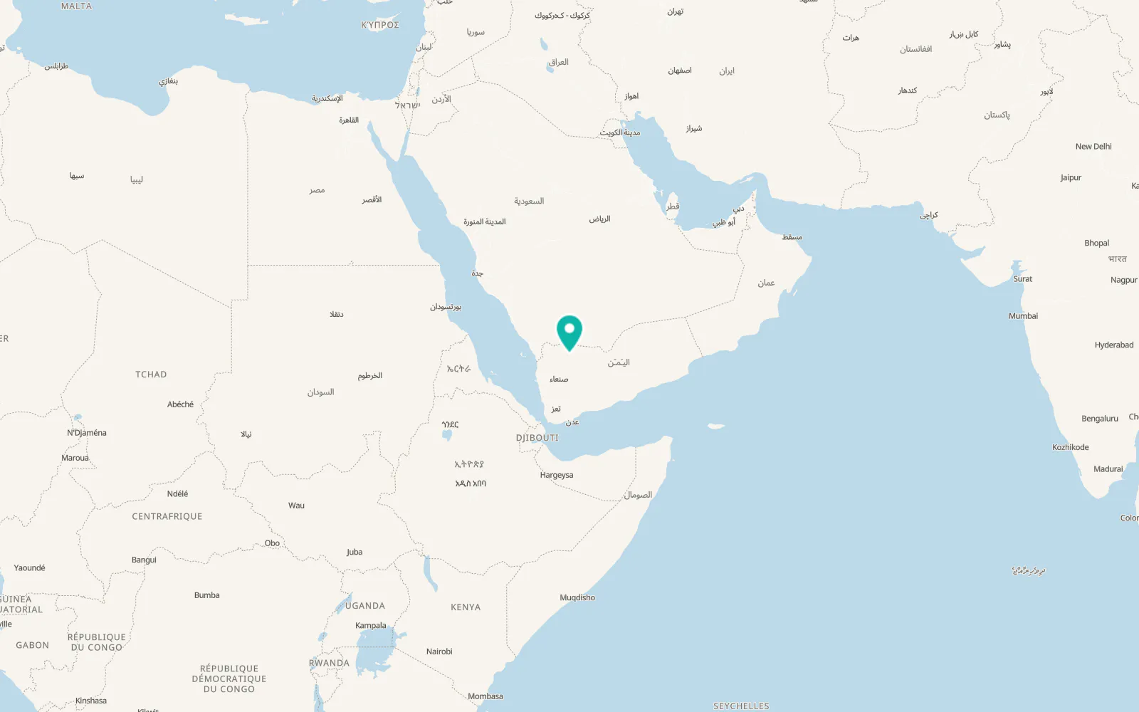 Map of Al Maḩjal