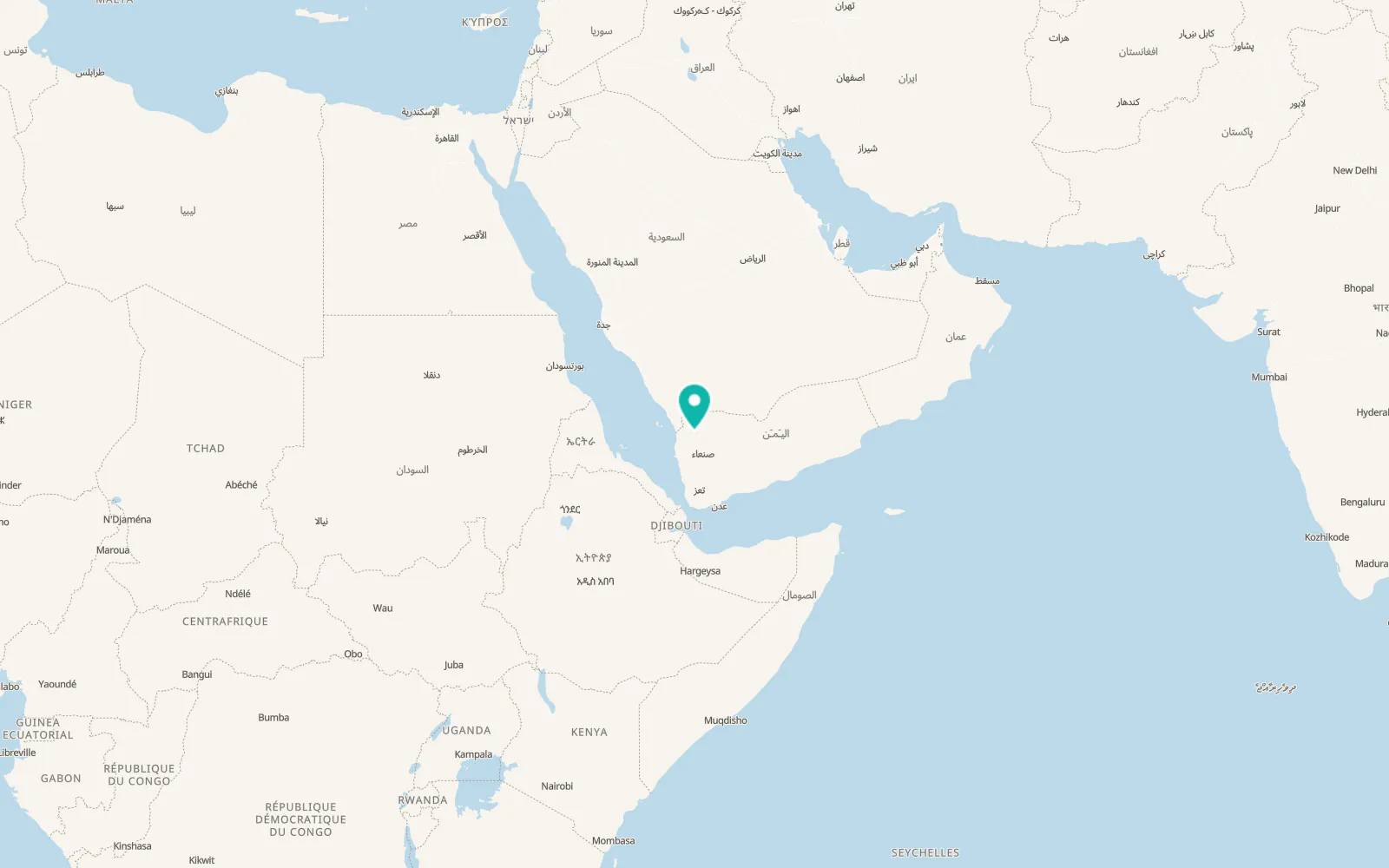 Map of Al Qaflah