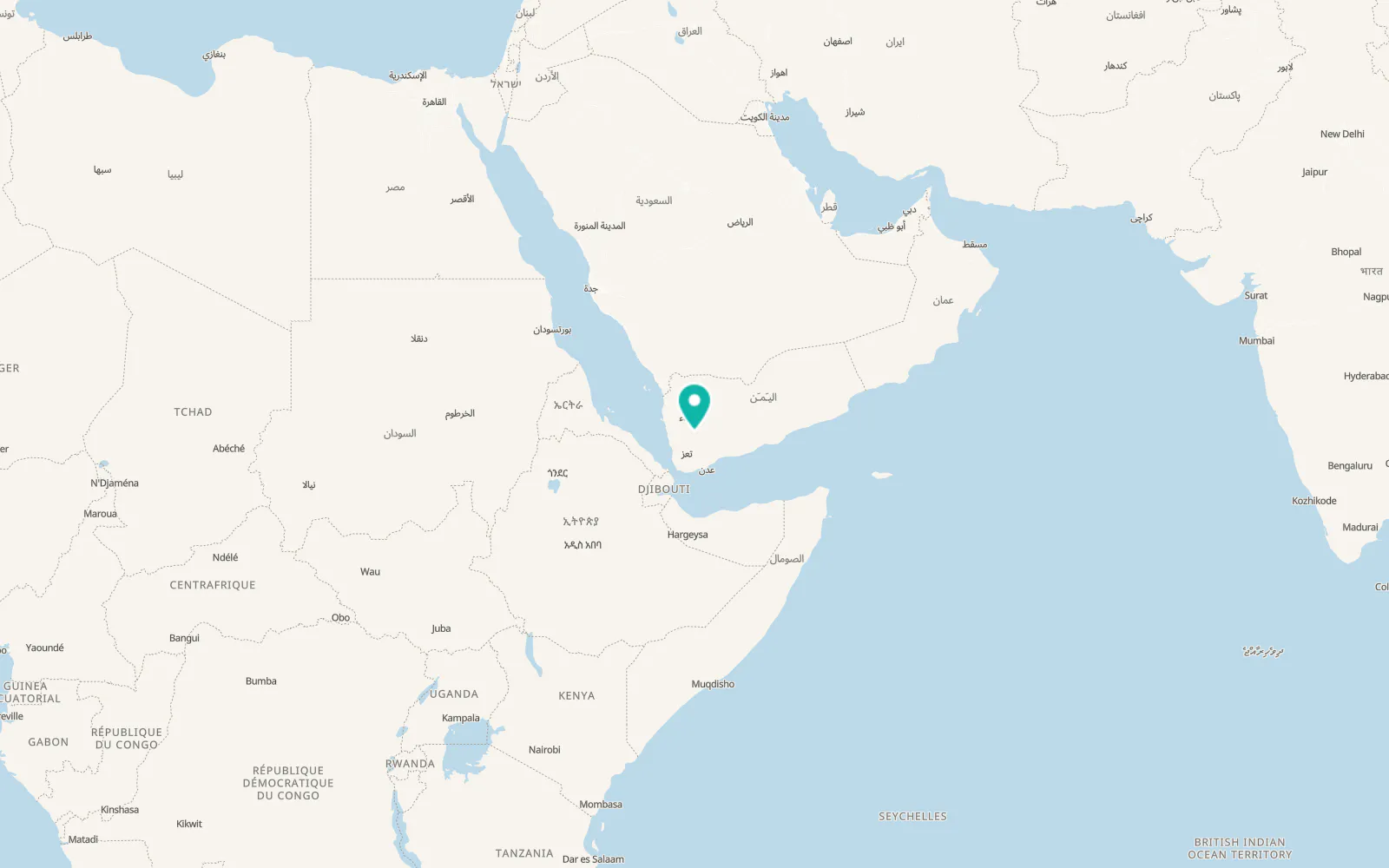 Map of Dhamār