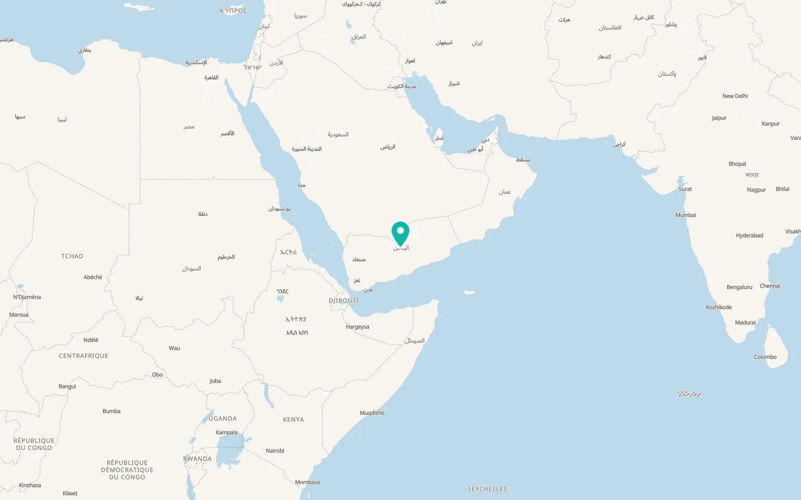 Map of Ḩajar al Mashā’ikh