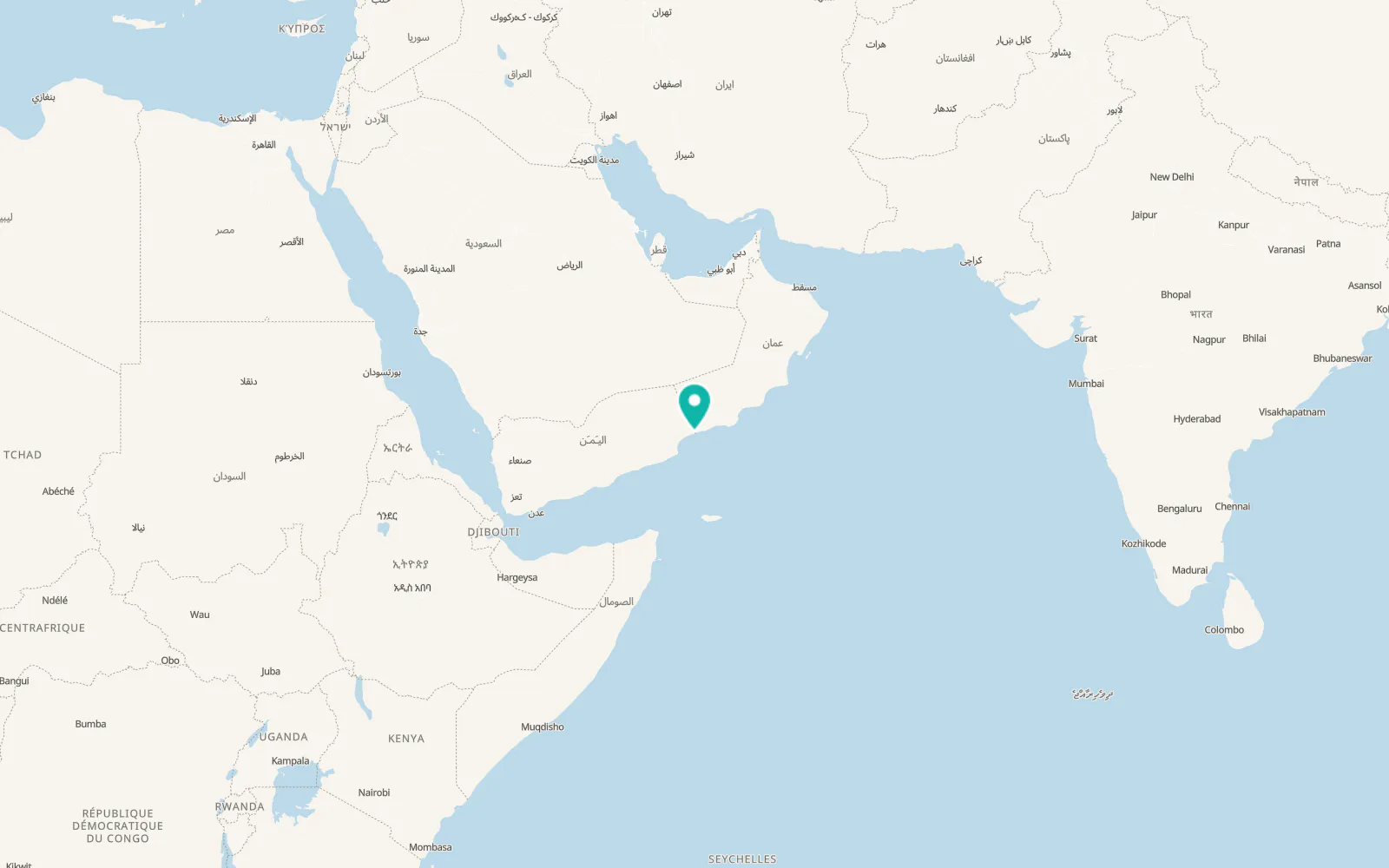 Map of Ḩawf