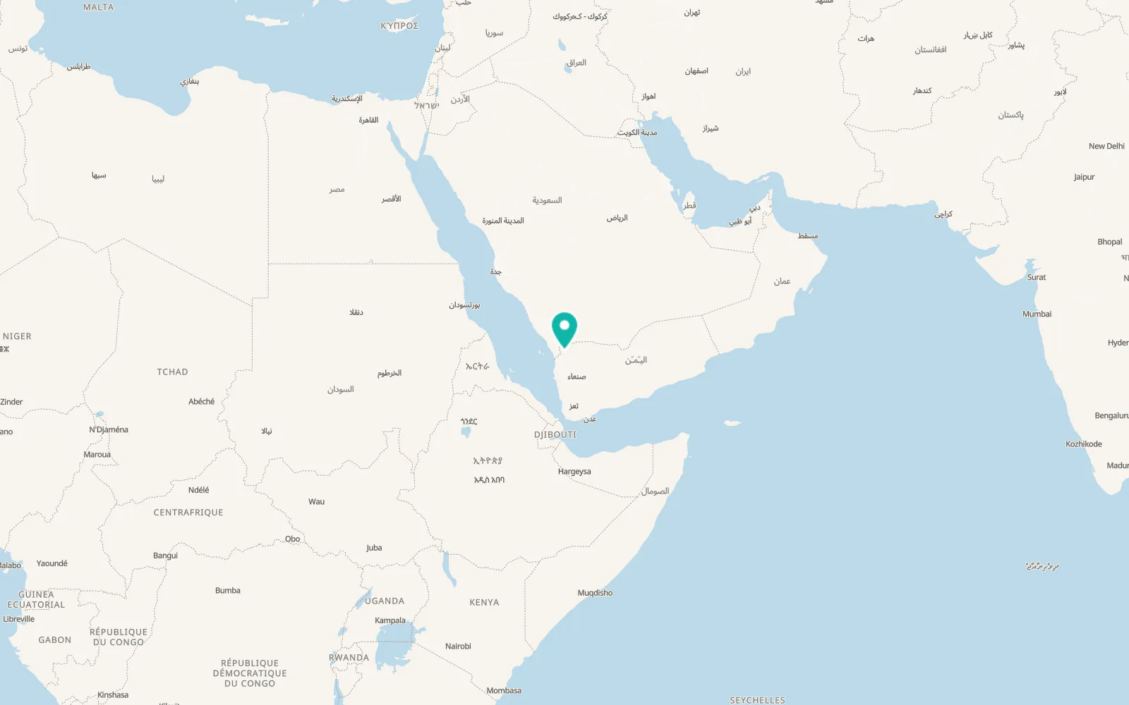 Map of Ḩaydān