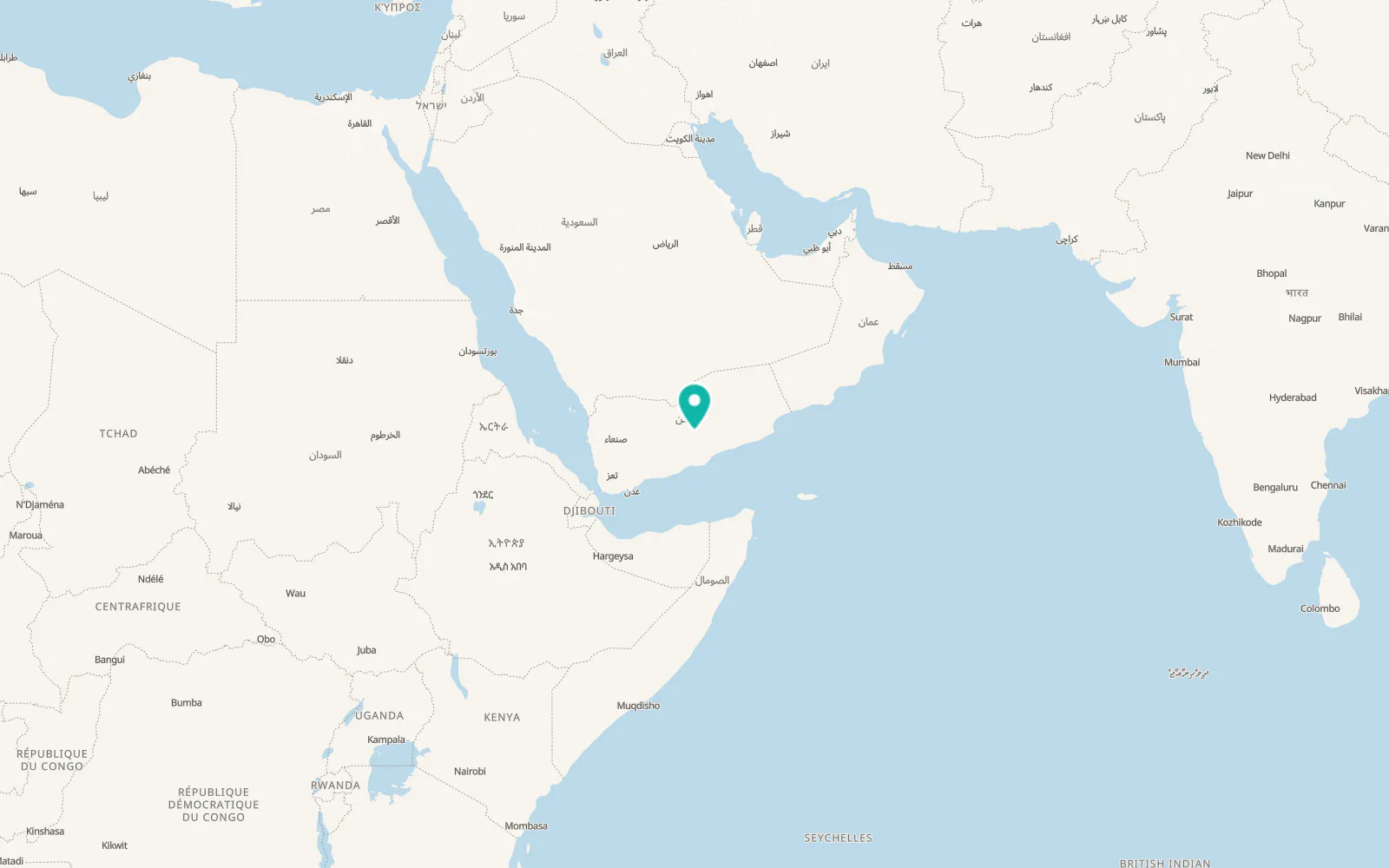 Map of Ḩurayḑah