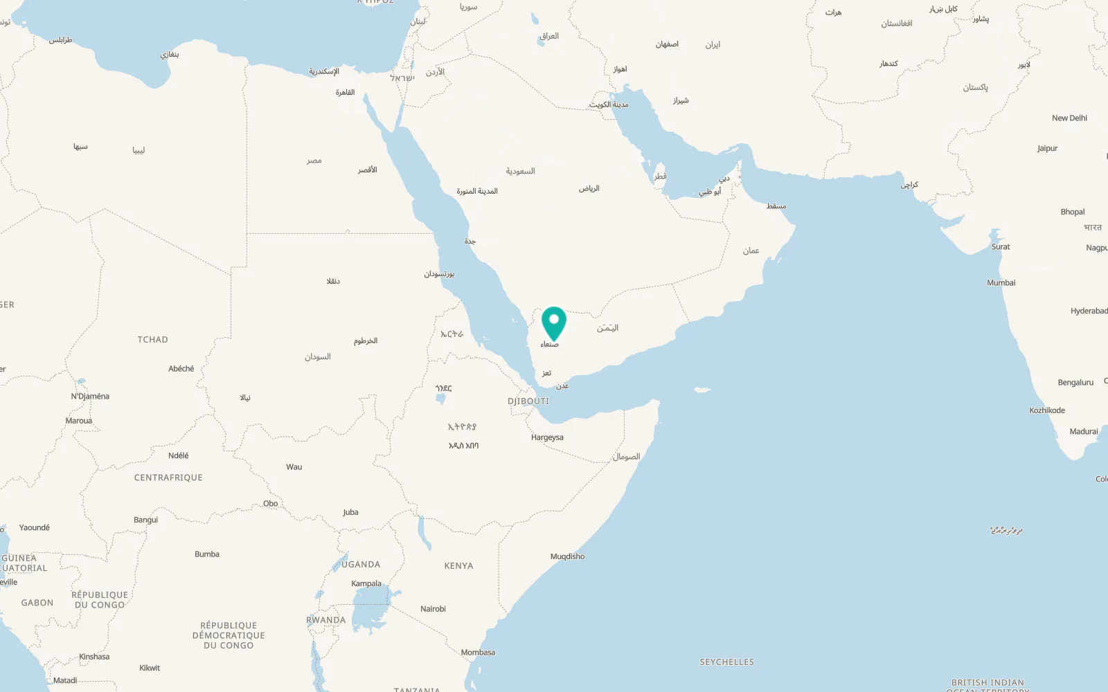 Map of Jiḩānah
