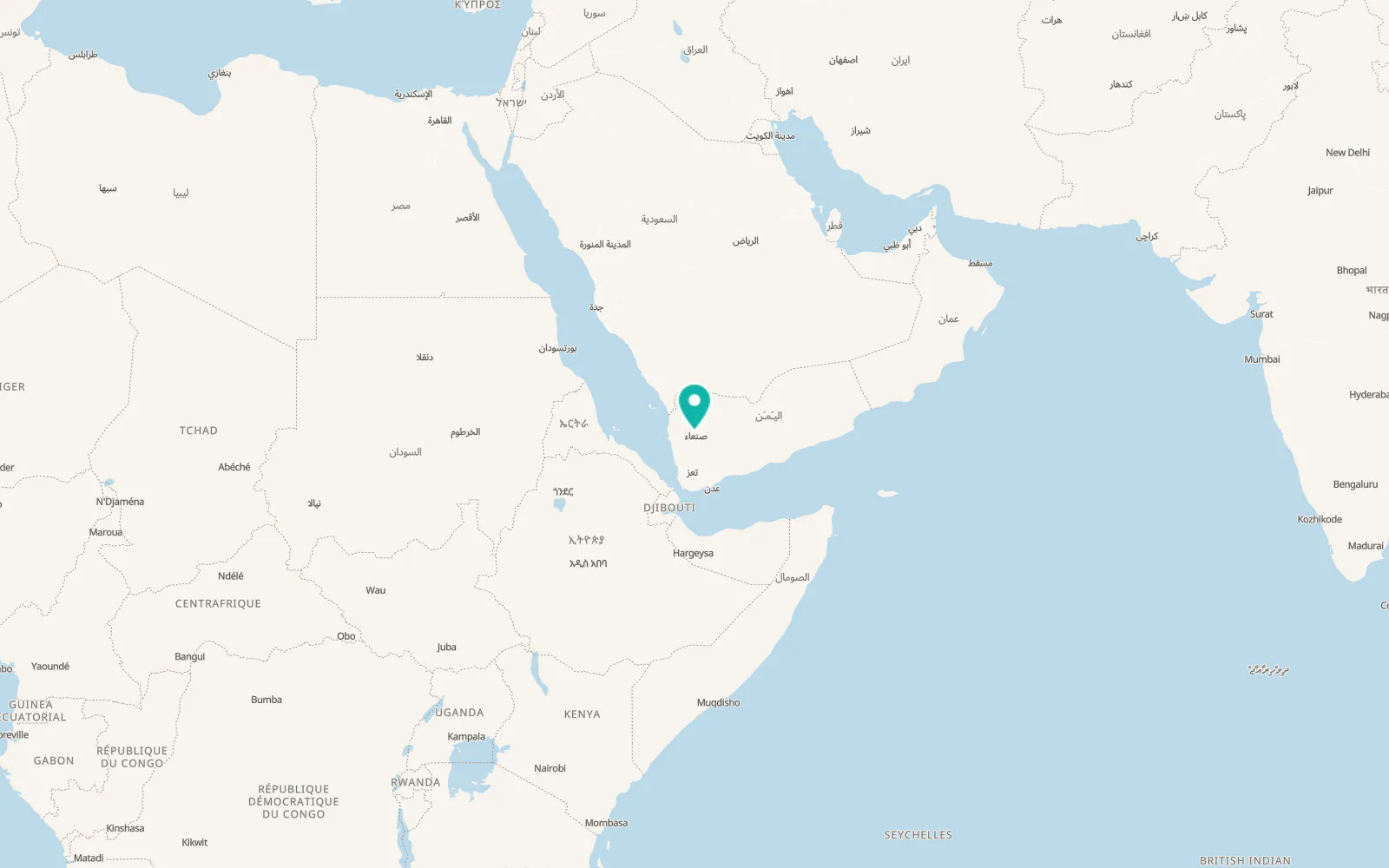 Map of Qaryat al Qābil