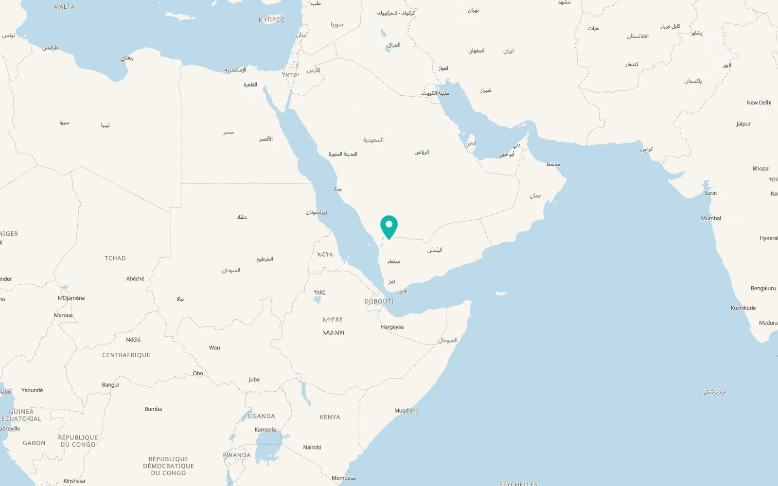 Map of Sa'dah