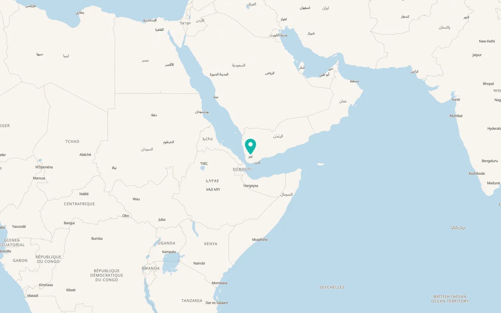 Map of Taiz