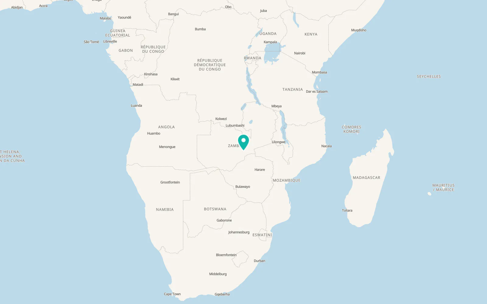 Map of Chalimbana